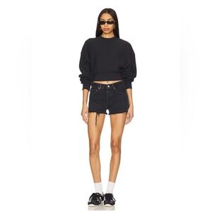AGOLDE $148 REVOLVE PARKER DENIM SHORTS• BLACK
